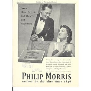 Vintage Print Ad Philip Morris 1938 Cigarette